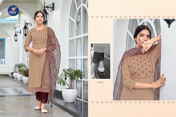 Vitara Marigold Silk Designer Exlcusive Readymade Suit